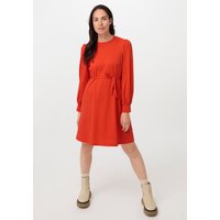 hessnatur Damen Mini-Kleid aus Bio-Baumwolle mit Bio-Merinowolle - orange - Größe 48 von hessnatur