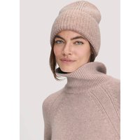 hessnatur Damen Mütze aus Bio-Merinowolle mit Bio-Baumwolle - rosa - Größe One Size von hessnatur