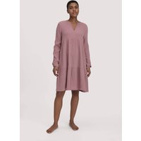 hessnatur Damen Musselin Nachthemd Relaxed PURE COMFORT aus Bio-Baumwolle - lila - Größe 48 von hessnatur
