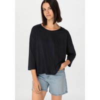 hessnatur Damen Premium Light Shirt Oversized aus Bio-Baumwolle - schwarz - Größe M von hessnatur