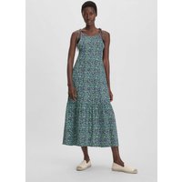 hessnatur Damen Print Jersey Kleid Midi Relaxed aus Bio-Baumwolle - grün - Größe 46 von hessnatur