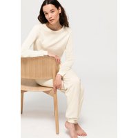 hessnatur Damen Pyjama Regular "Pure Nature" aus Bio-Baumwolle - natur - Größe 42 von hessnatur