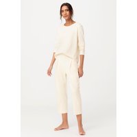 hessnatur Damen Pyjama Regular PURE NATURE aus Bio-Baumwolle - natur - Größe 40 von hessnatur