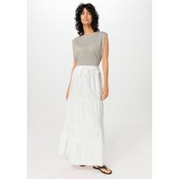 hessnatur Damen Rock Maxi Relaxed aus Bio-Baumwolle - weiß - Größe 36 von hessnatur