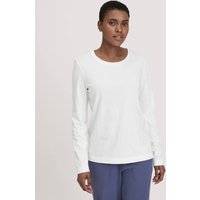 hessnatur Damen Schlaf Shirt PURE COTTON aus Bio-Baumwolle - weiß - Größe 46 von hessnatur