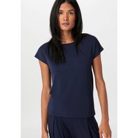 hessnatur Damen Schlafshirt Regular PURE FLOW aus TENCEL™ Modal - blau - Größe 36 von hessnatur