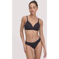 hessnatur Damen Slip Regular Cut im 3er-Pack COTTON FEEL aus Bio-Baumwolle - schwarz - Größe 48 von hessnatur