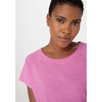 hessnatur Damen Slub Shirt Regular aus Bio-Baumwolle - rosa - Größe 34 von hessnatur