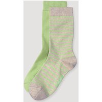 hessnatur Damen-Socken im 2er-Pack aus Bio-Baumwolle - grün - Größe 41-43 von hessnatur