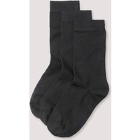 hessnatur Damen Socken im 3er-Pack aus Bio-Baumwolle - schwarz - Größe 38-40 von hessnatur