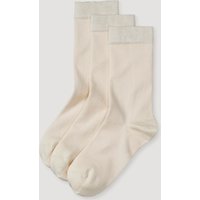 hessnatur Damen-Socken im 3er-Pack aus Bio-Baumwolle - weiß - Größe 41-43 von hessnatur