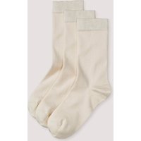 hessnatur Damen Socken im 3er-Pack aus Bio-Baumwolle - weiß - Größe 41-43 von hessnatur