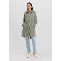 hessnatur Damen Sommerparka Nature SHELL Regular aus Bio-Baumwolle - grün - Größe 34 von hessnatur