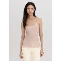 hessnatur Damen Spaghetti Top Fitted WARM TOUCH aus Bio-Merinowolle und TENCEL™ Lyocell - beige - Größe 42 von hessnatur