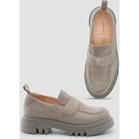 hessnatur Damen Sportiver Loafer - grau - Größe 41 von hessnatur