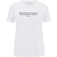 hessnatur Damen Statement Shirt aus Bio-Baumwolle - weiß - Größe 34 von hessnatur