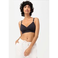 hessnatur Damen Still-Bustier aus Bio-Baumwolle - schwarz - Größe L von hessnatur