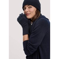 hessnatur Damen Strick Handschuhe aus Bio-Merinowolle mit Cashmere - blau - Größe 1size von hessnatur