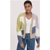 hessnatur Damen Strick Jacke Relaxed aus Bio-Baumwolle - beige - Größe XXL von hessnatur