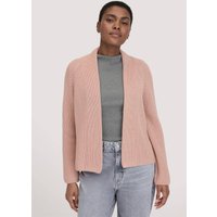 hessnatur Damen Strick Jacke Relaxed aus Bio-Baumwolle - rosa - Größe XXL von hessnatur