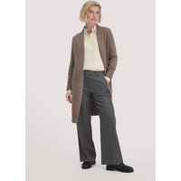 hessnatur Damen Strick Jacke Relaxed aus Bio-Merinowolle mit Bio-Baumwolle - braun - Größe M von hessnatur