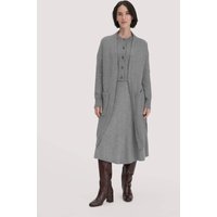 hessnatur Damen Strick Jacke Relaxed aus Bio-Merinowolle mit Bio-Baumwolle - grau - Größe XL von hessnatur