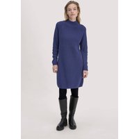 hessnatur Damen Strick Kleid Regular aus Bio-Baumwolle - blau - Größe XL von hessnatur