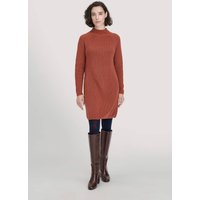 hessnatur Damen Strick Kleid Regular aus Bio-Baumwolle - braun - Größe XXL von hessnatur