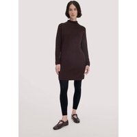 hessnatur Damen Strick Kleid Regular aus Bio-Baumwolle - braun - Größe XXL von hessnatur