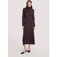 hessnatur Damen Strick Kleid Regular aus Bio-Merinowolle mit Cashmere - braun - Größe XL von hessnatur