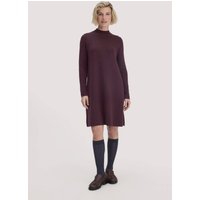 hessnatur Damen Strick Kleid Relaxed aus TENCEL™ Lyocell mit Bio-Baumwolle - braun - Größe XS von hessnatur