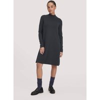 hessnatur Damen Strick Kleid Relaxed aus TENCEL™ Lyocell mit Bio-Baumwolle - schwarz - Größe XXL von hessnatur