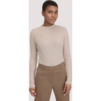 hessnatur Damen Strick Pullover Fitted aus TENCEL™ Lyocell mit Bio-Baumwolle - beige - Größe XXL von hessnatur