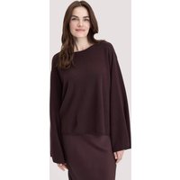 hessnatur Damen Strick Pullover Oversize aus Bio-Merinowolle mit Cashmere - braun - Größe onesize von hessnatur
