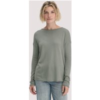 hessnatur Damen Strick Pullover Oversize aus TENCEL™ Lyocell mit Bio-Baumwolle - grün - Größe M von hessnatur