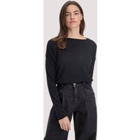 hessnatur Damen Strick Pullover Oversize aus TENCEL™ Lyocell mit Bio-Baumwolle - schwarz - Größe XL von hessnatur