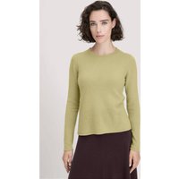 hessnatur Damen Strick Pullover Regular BETTER RECYCLING aus Cashmere - grün - Größe M von hessnatur