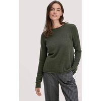 hessnatur Damen Strick Pullover Regular BETTER RECYCLING aus Cashmere - grün - Größe XS von hessnatur
