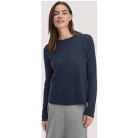 hessnatur Damen Strick Pullover Regular BETTER RECYCLING aus Cashmere - blau - Größe XL von hessnatur