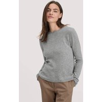 hessnatur Damen Strick Pullover Regular BETTER RECYCLING aus Cashmere - grau - Größe M von hessnatur