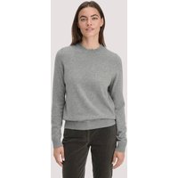 hessnatur Damen Strick Pullover Regular aus Bio-Merinowolle mit Cashmere - grau - Größe L von hessnatur