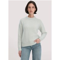 hessnatur Damen Strick Pullover Relaxed aus Alpaka mit Bio-Baumwolle - blau - Größe S von hessnatur