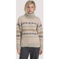 hessnatur Damen Strick Pullover Relaxed aus Alpaka mit Bio-Baumwolle - grau - Größe M von hessnatur