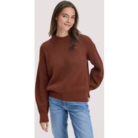 hessnatur Damen Strick Pullover Relaxed aus Bio-Baumwolle - braun - Größe L von hessnatur