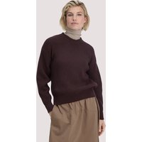 hessnatur Damen Strick Pullover Relaxed aus Bio-Baumwolle - braun - Größe M von hessnatur