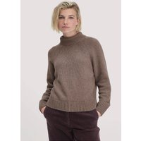hessnatur Damen Strick Pullover Relaxed aus Bio-Merinowolle mit Bio-Baumwolle - braun - Größe XS von hessnatur
