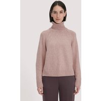 hessnatur Damen Strick Pullover Relaxed aus Bio-Merinowolle mit Bio-Baumwolle - rosa - Größe L von hessnatur