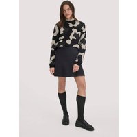 hessnatur Damen Strick Rock Relaxed aus Bio-Baumwolle und Bio-Merinowolle - schwarz - Größe XL von hessnatur