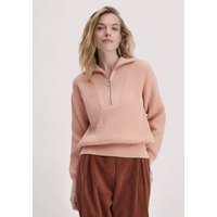 hessnatur Damen Strick Troyer Relaxed aus Bio-Baumwolle - rosa - Größe XL von hessnatur