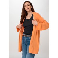 hessnatur Damen Strickjacke Oversize aus Bio-Merinowolle - orange - Größe M von hessnatur